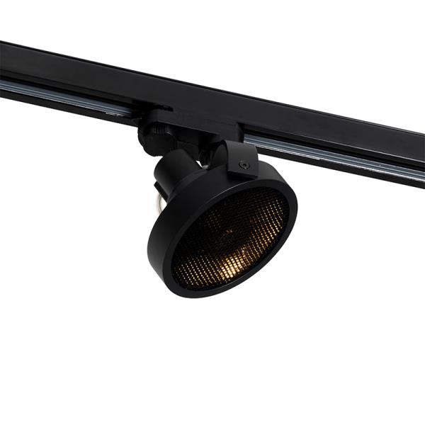 Moderní 3-fázové kolejnicové bodové světlo černé - Master 111 Honey