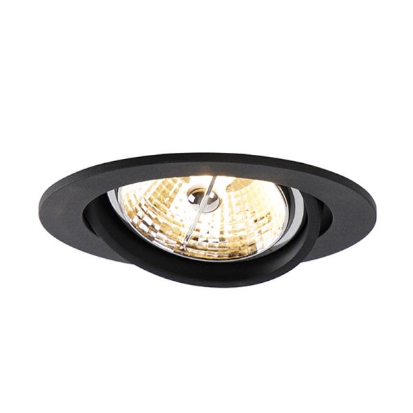 Moderní zapuštěné bodové světlo černé s nastavitelným úhlem AR70 - Cisco