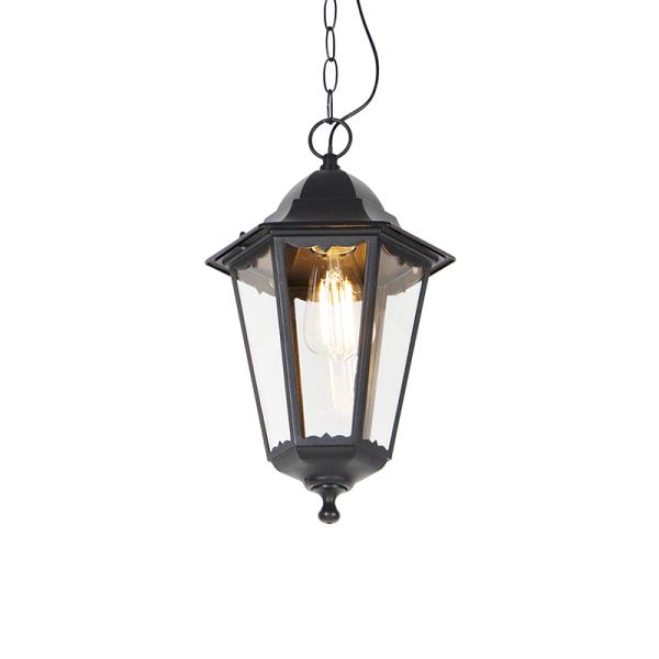 Klasické venkovní závěsné svítidlo černé IP44 - Havana Up