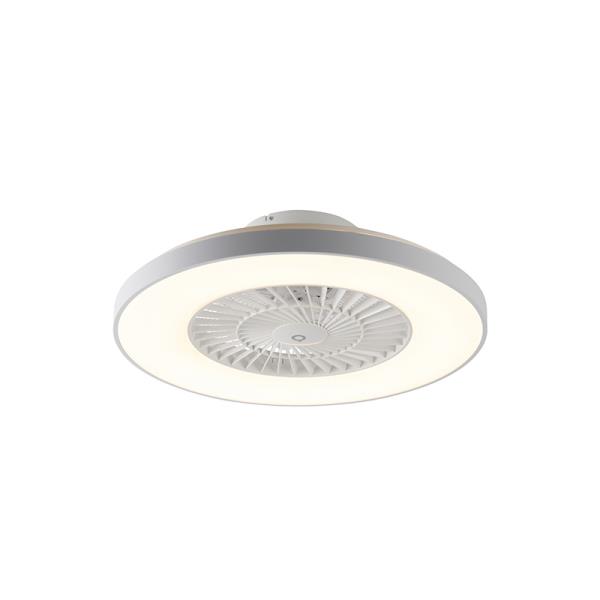 Stropní ventilátor bílý s hvězdným efektem 60 cm vč. LED stmívatelný s dálkovým ovládáním - Climo