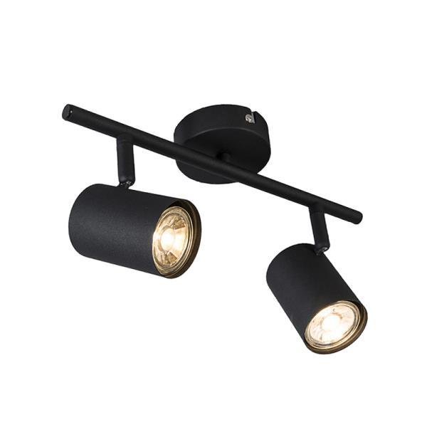 Chytrý bodový reflektor černý nastavitelný vč. 2 WiFi GU10 - Jeana