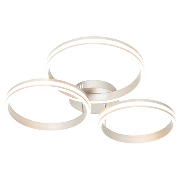 Ocelové stropní svítidlo vč. LED 3-stupňové stmívatelné 3-světlo - Navara