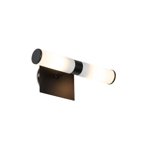 Chytré koupelnové nástěnné svítidlo černé IP44 2-světelné vč. 2 Wifi G9 - Bath