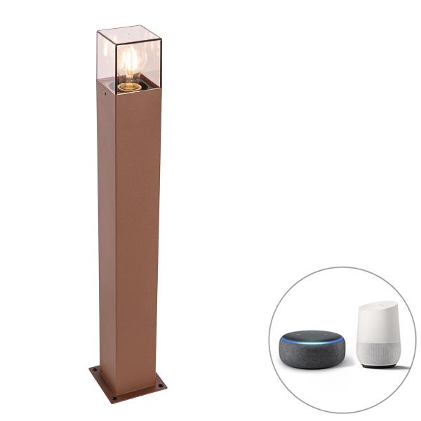 Chytrá stojací venkovní lampa rezavě hnědá 70 cm vč. Wifi P45 - Dánsko