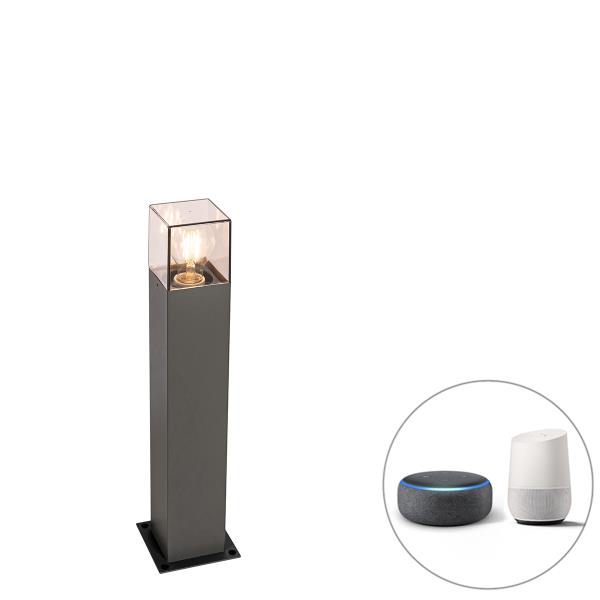Chytrá stojací venkovní lampa antracitová 50 cm vč. Wifi P45 - Dánsko