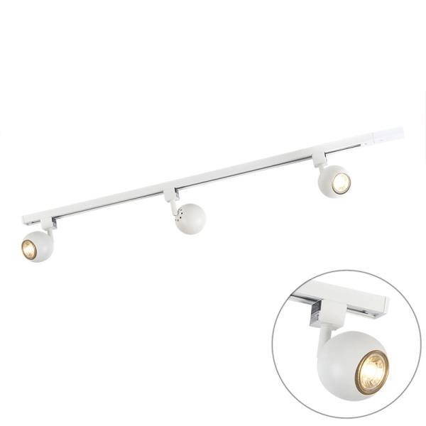 Chytrý moderní kolejnicový systém bílý 1-fázový vč. 3 Wifi GU10 - Gissi