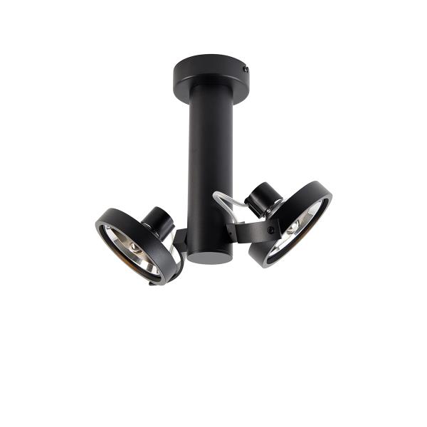 Moderní bodové svítidlo černé nastavitelné 2-světla - Goes