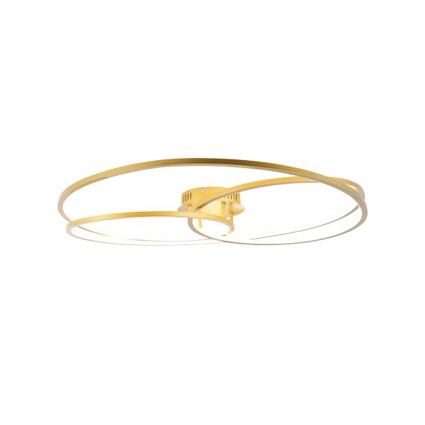 Zlaté stropní svítidlo 78 cm vč. LED 3-stupňový stmívač - Rowin