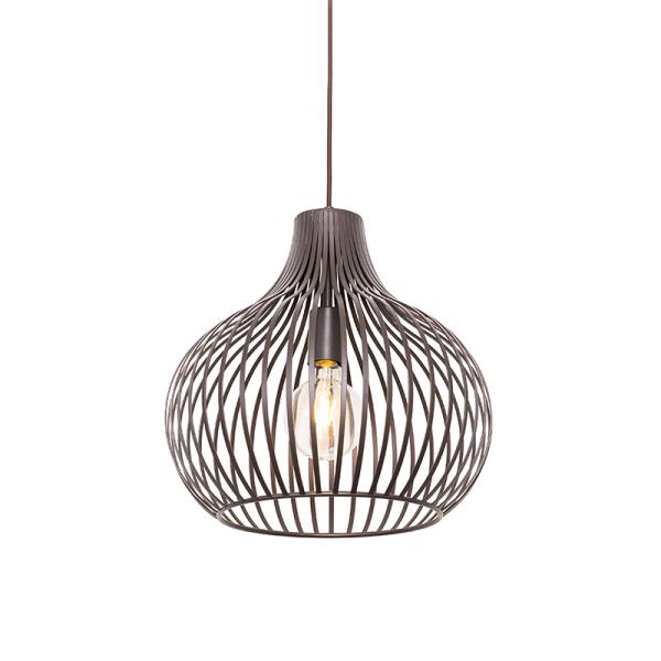 Moderní závěsné svítidlo hnědé 38 cm - Saffira