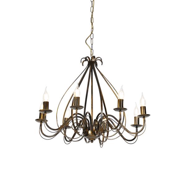 Klasický lustr starožitné zlato 8-světlo - Giuseppe