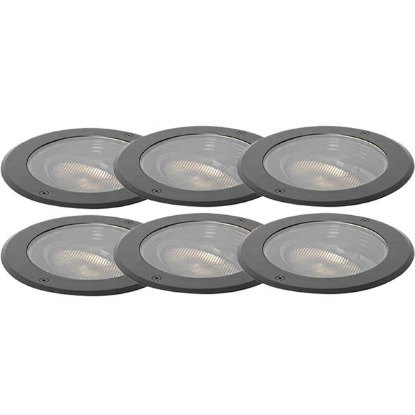 Sada 6 bodových světel do země AR111 nastavitelných IP65 - Delux Honey