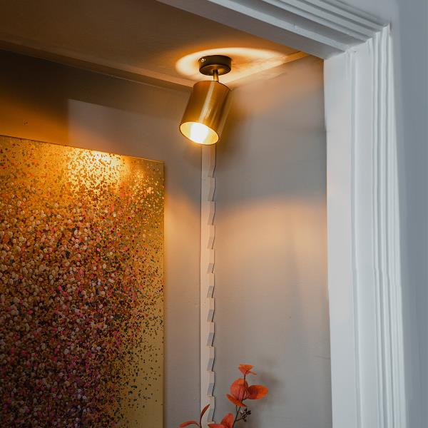 Moderní bodové světlo černé se zlatem - Lofty