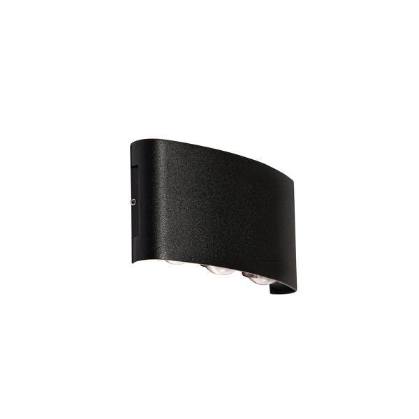 Venkovní nástěnné svítidlo černé vč. LED 6 světel IP54 - Silly