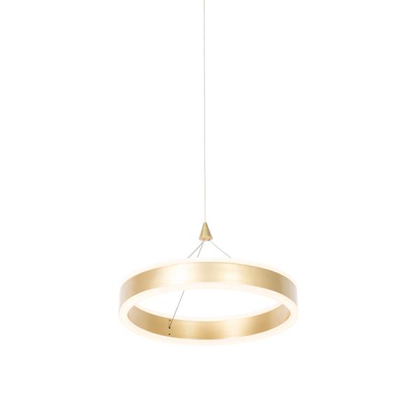 Závěsné svítidlo mosazné 30 cm vč. LED 3-stupňové stmívání - Lyani