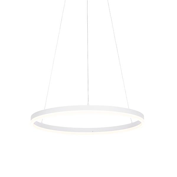 Designové závěsné svítidlo bílé 60 cm vč. LED 3-stupňové stmívatelné - Anello