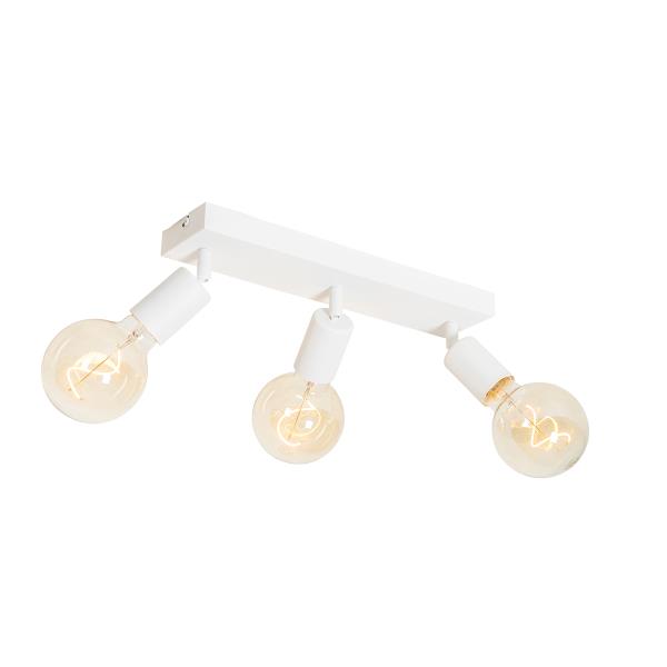 Moderní bodové svítidlo bílé obdélníkové 3-světlo - Facil