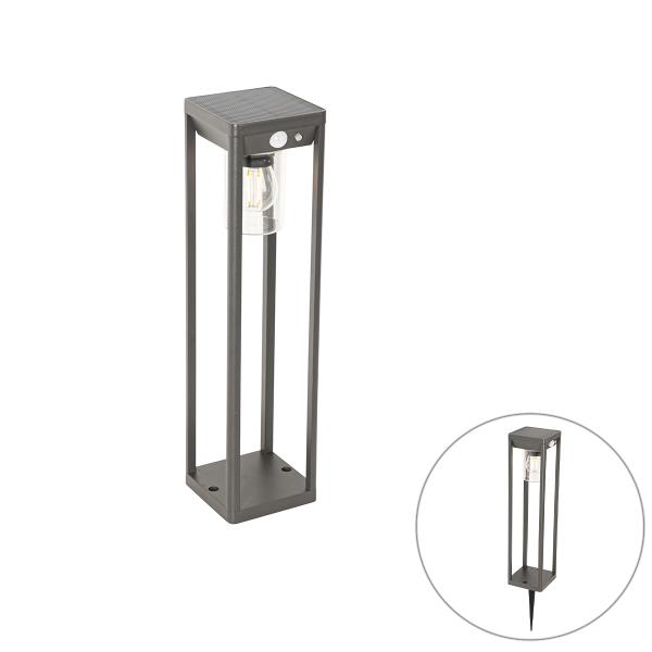 Venkovní stojací lampa tmavě šedá 40 cm vč. LED a stmívatelného světla na solární - Sonne