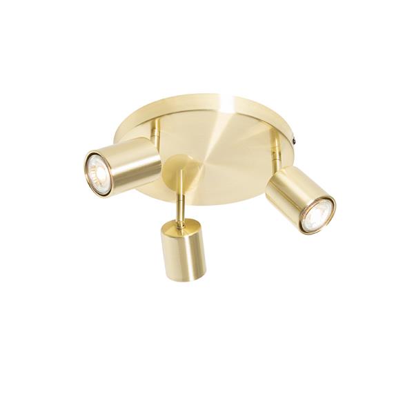 Moderní stropní svítidlo mosazné nastavitelné kulaté 3-světlo - Java