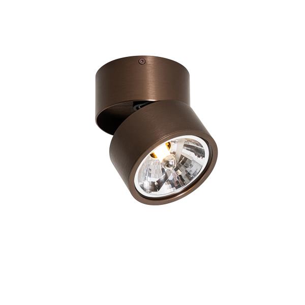 Moderní bodové světlo tmavě bronzové kulaté nastavitelné - Go Nine