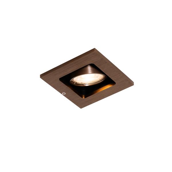 Moderní zapuštěné bodové světlo tmavě bronzové otočné - Qure