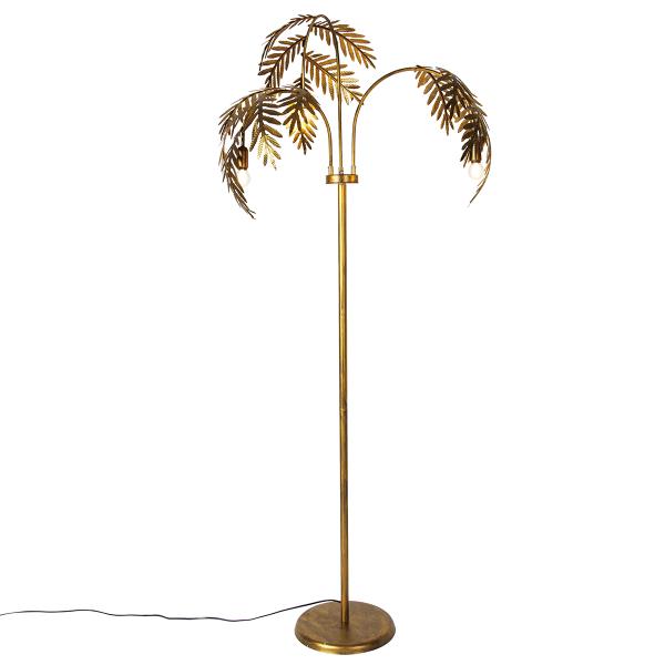 Chytrá stojací lampa zlatá 193 cm 3-světla vč. 3 Wifi P45 - Botanica