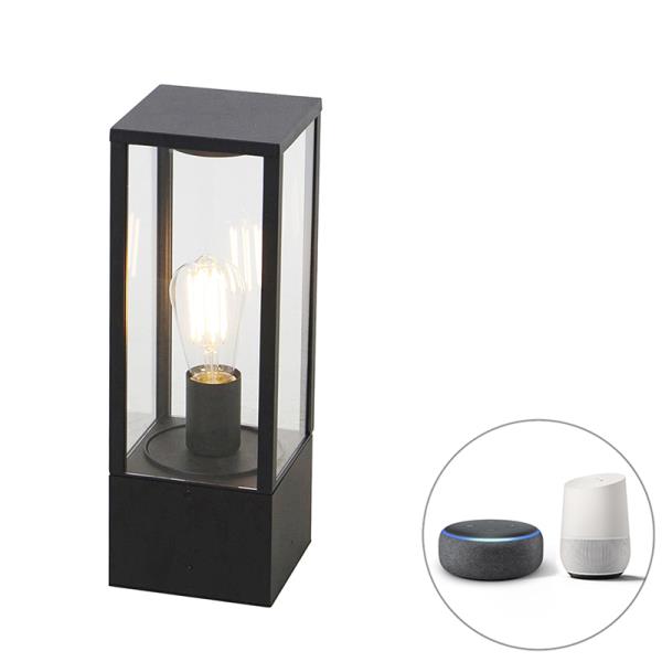 Chytrá stojací venkovní lampa černá 40 cm IP44 vč. Wifi ST64 - Charlois