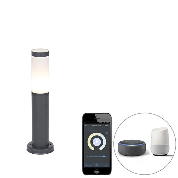 Chytré venkovní lampy sloup antracitová 45 cm vč. Wifi P45 - Rox