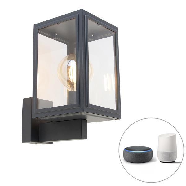 Chytrá nástěnná lampa šedá vč. chytré G95 - Sutton Up