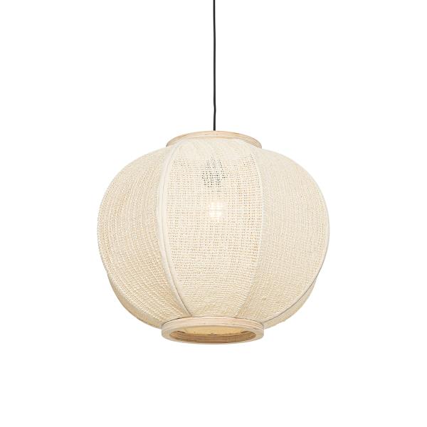 Smart Pendant Lamp Natural Fabric 48 cm Incl. Wifi G95 - Rob