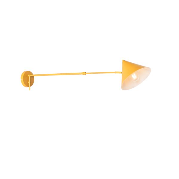 Designová nástěnná lampa žlutá nastavitelná - Triangolo