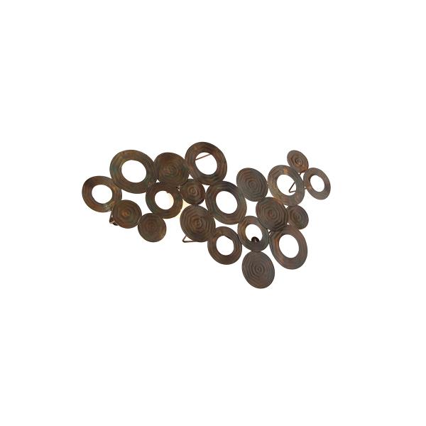 Nástěnné svítidlo v Art Deco stylu měděné 77 cm - Circles