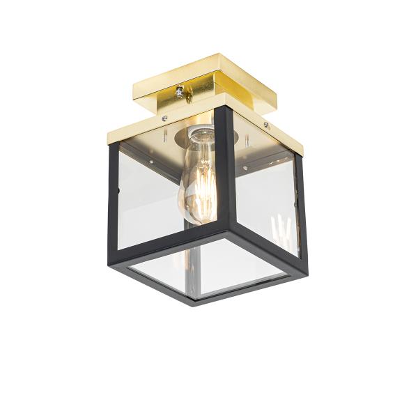 Průmyslové venkovní stropní svítidlo černé se zlatem - Rotterdam