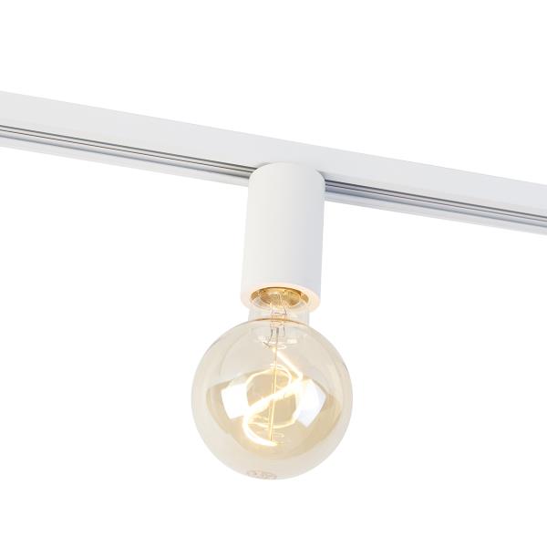 Objímka E27 s kolejnicí pro 1-fázovou kolejnicí bílá - Jeana