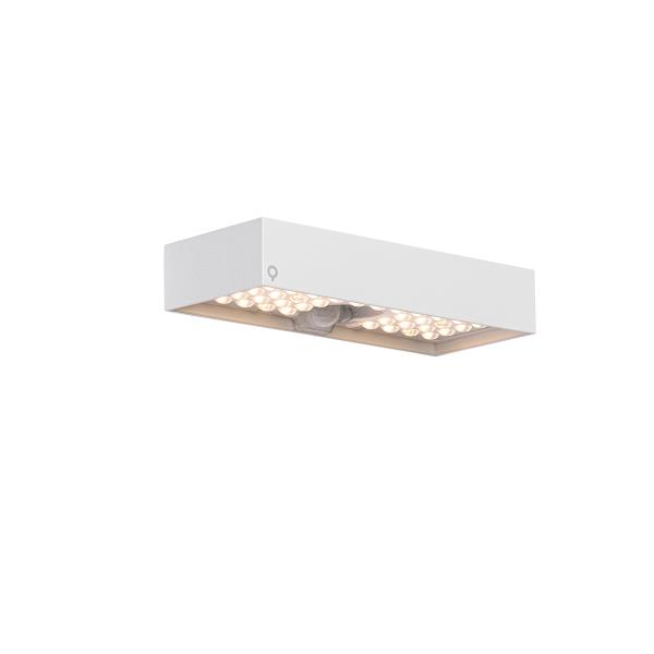 Venkovní nástěnné svítidlo bílé sstmívatelným světlem asenzorem na solární energii - Kayo