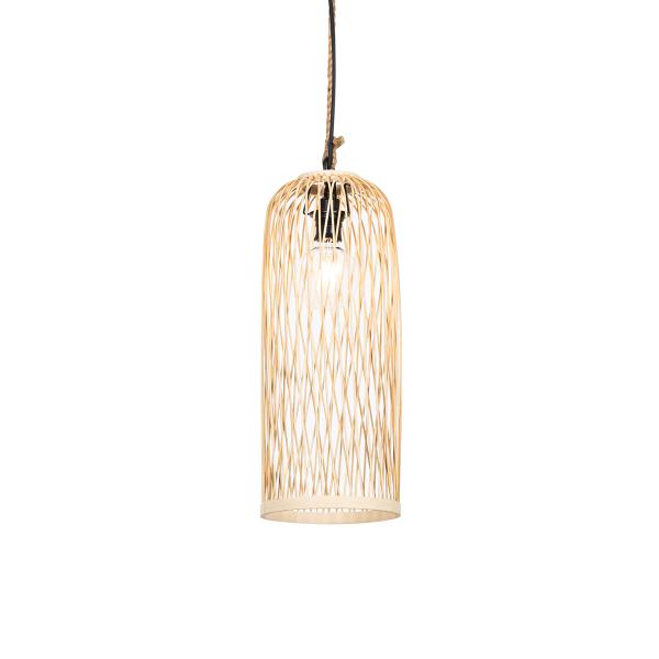 Rustikální venkovní závěsné svítidlo z ratanu 25 cm - Calamus