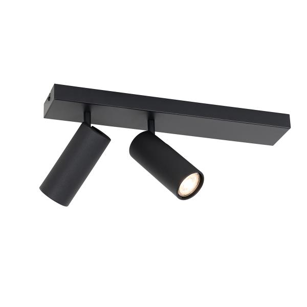 Moderní stropní bodové světlo černé 2-světlo nastavitelné - Renna