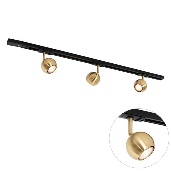 Moderní 1-fázový kolejnicový systém 3-světlo černý se zlatem - Gissi