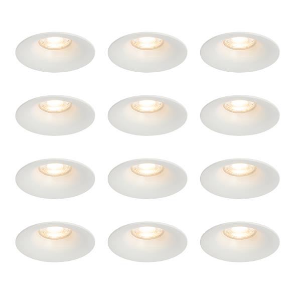 Sada 12 bílých zabudovaných bodových svítidel GU10 50 mm - Gijs