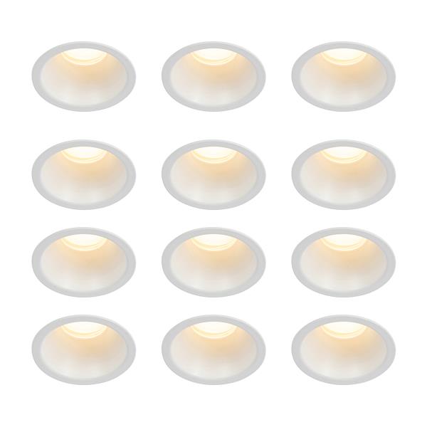 Sada 12 vestavných bodových svítidel bílých GU10 35 mm IP44 - Dept