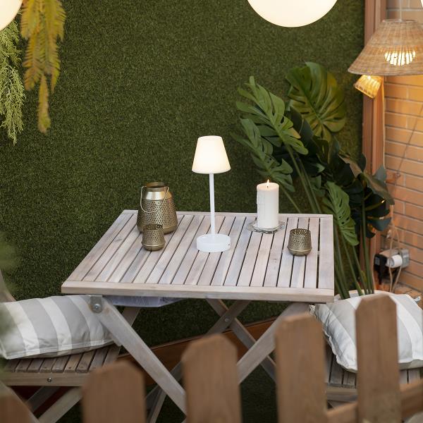 Stolní lampa bílá vč. LED dobíjecí s dotykovým stmívačem - Renata