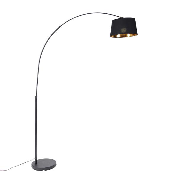 Chytrá oblouková lampa černá se zlatem vč. Wifi A60 - Arc Basic