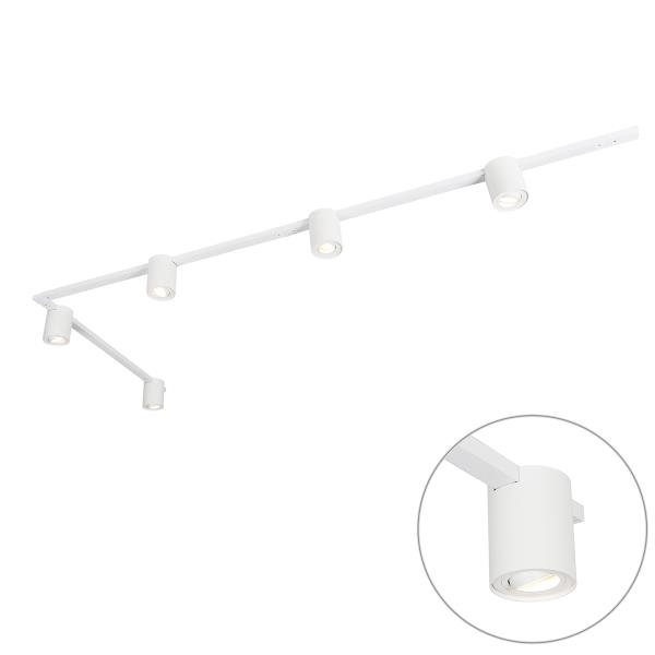 Moderní kolejnicový systém bílý s 5 reflektory 1-fázový - Rondoo Up