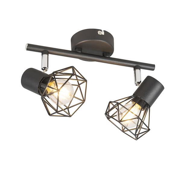 Art Deco nastavitelné bodové světlo černé 2-světlo - Mosh 2