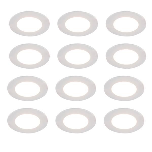 Sada 12 bílých zabudovaných bodových svítidel včetně stmívatelných LED 7W IP65 - Blanca