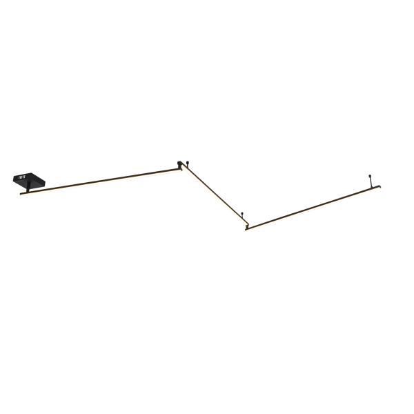 Černé stropní svítidlo 300 cm vč. LED 3-stupňové stmívatelné nastavitelné - Annuschka