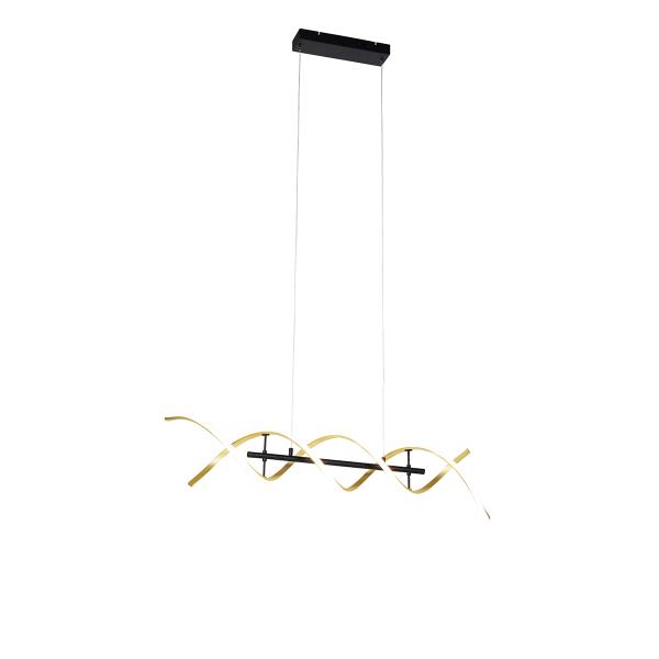 Zlaté závěsné svítidlo vč. LED 3-stupňové stmívání v Kelvinech - Henk