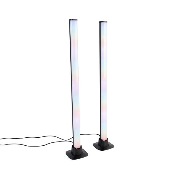 Stolní lampa černá vč. LED s dálkovým ovládáním a RGB - Arnold