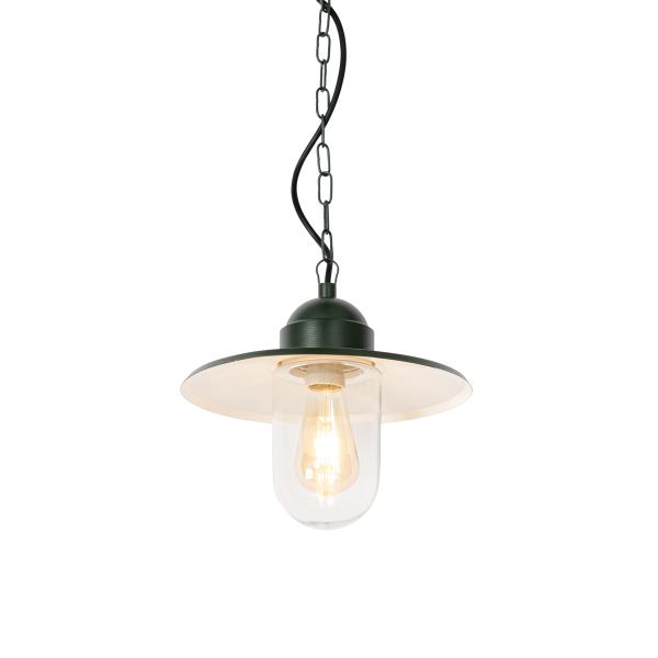 Moderní venkovní závěsné svítidlo tmavě zelená IP44 - Kansas