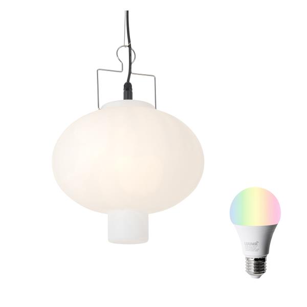 Chytré venkovní závěsné svítidlo bílé 35 cm včetně Wifi A60 - Pion