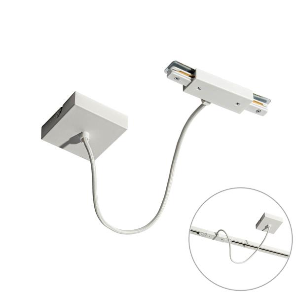 Napájecí zdroj s čtvercovou montážní deskou pro jednofázovou kolejnicí bílý - Iconic